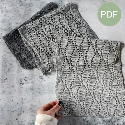 Eindeloze Golven sjaal PDF Patroon